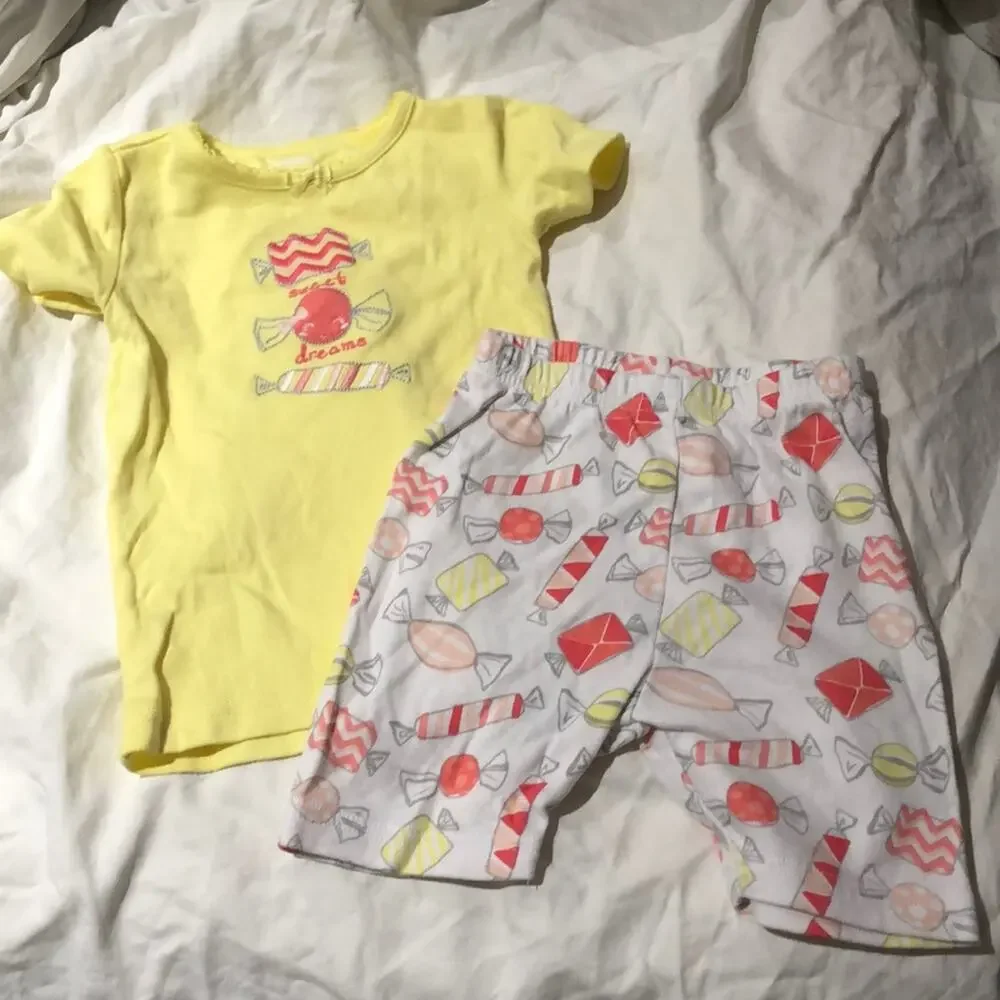 Gymboree 3t yellow candy pjs sweet dreams nwot